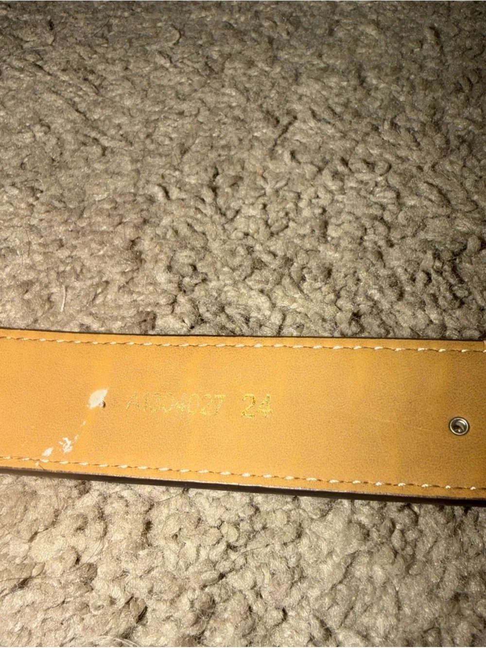 Ariat Brown Leather Kids Belt with Silver Floral Buckle and Turquoise Accent